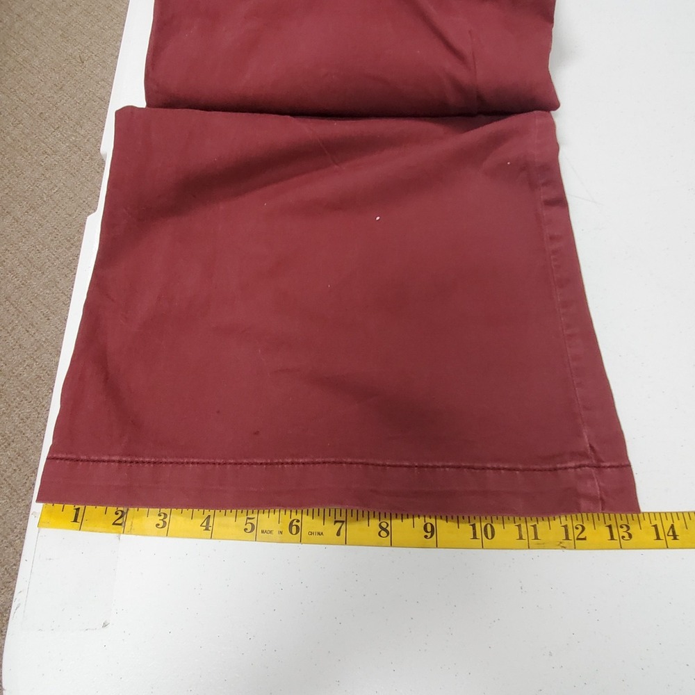 Pilcro Anthropologie Wide Leg Pants Size 31 Red Retro High Rise Boho Indie - Picture 12 of 14